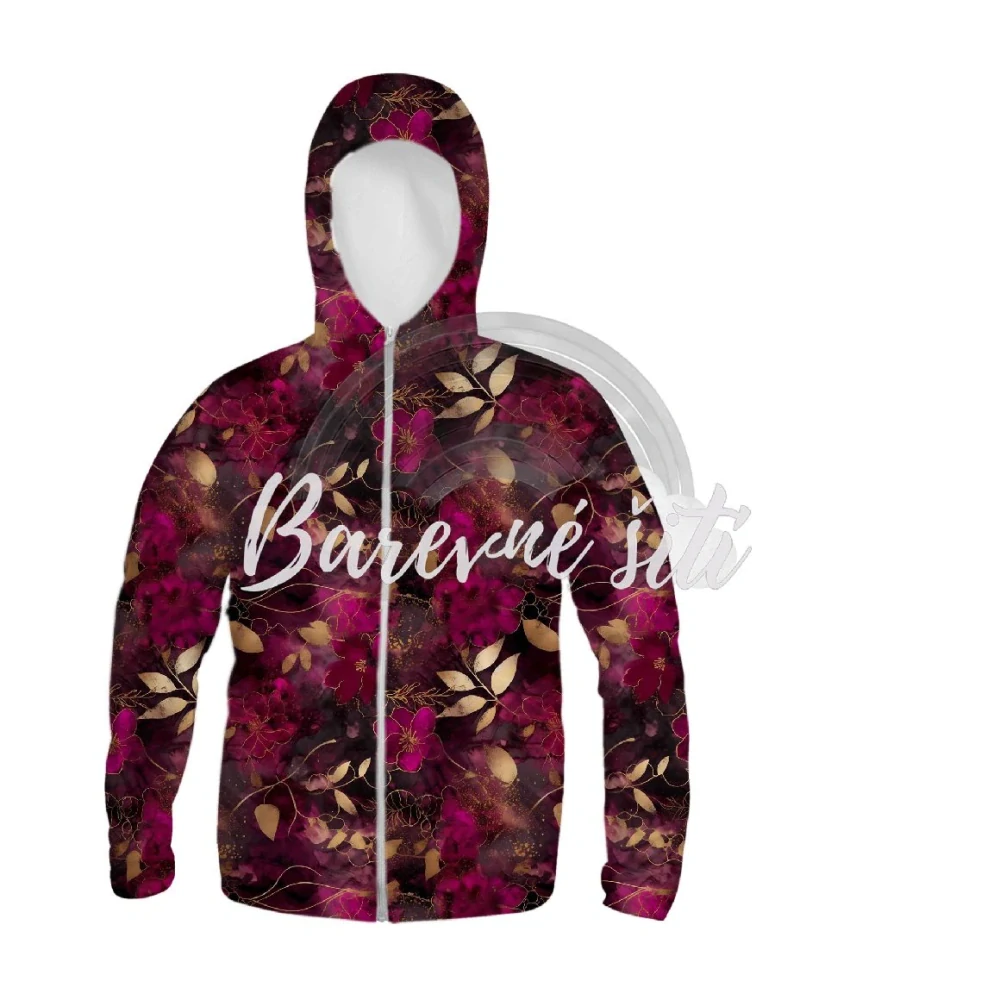 Zimní softshell Purpurovozlaté květy (E)