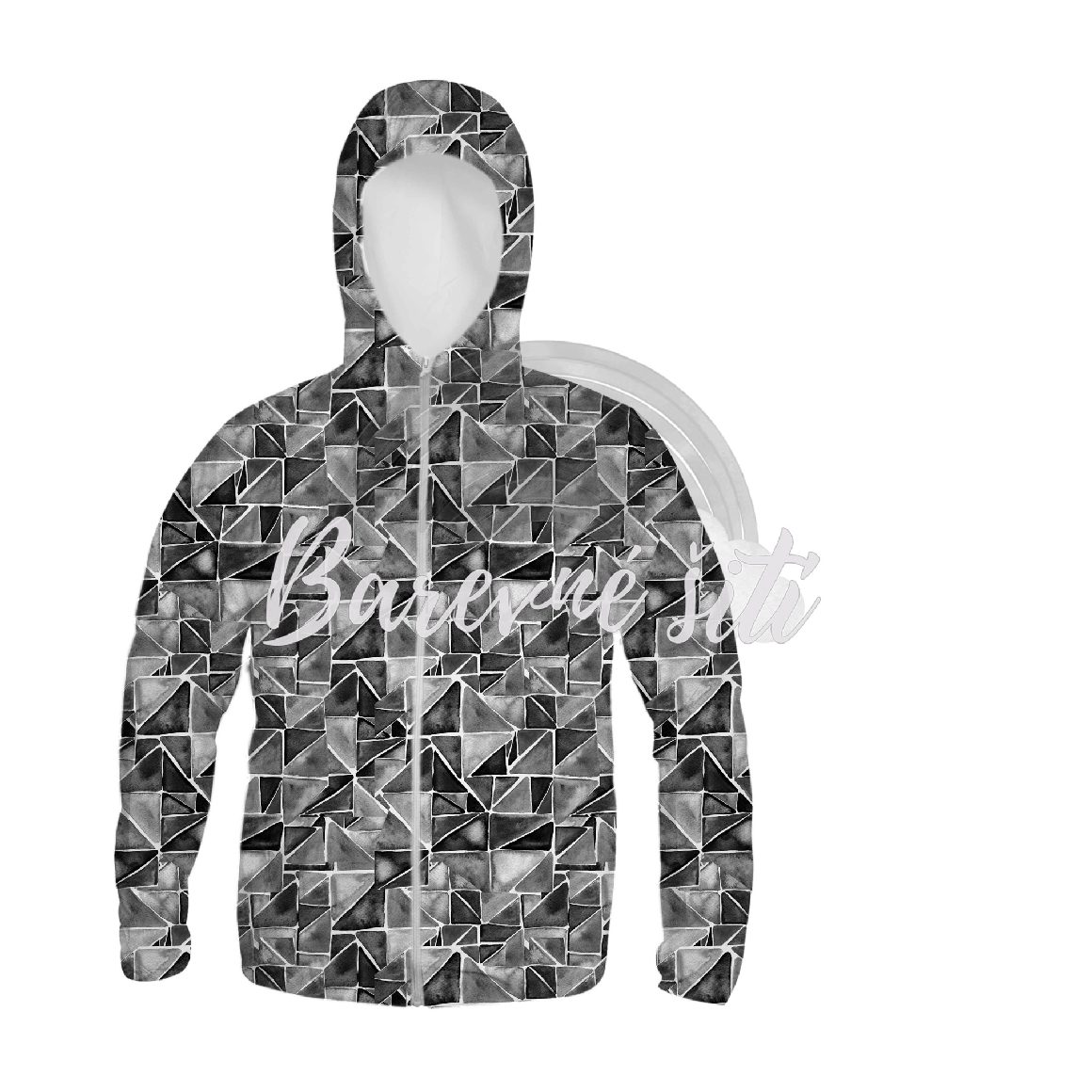 Zimní softshell Šedé úhelníky PŘEDOBJEDNÁVKA (P)