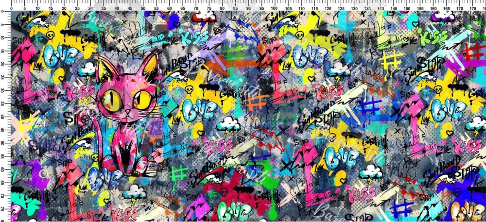 Úplet, Graffiti cat, panel (E)