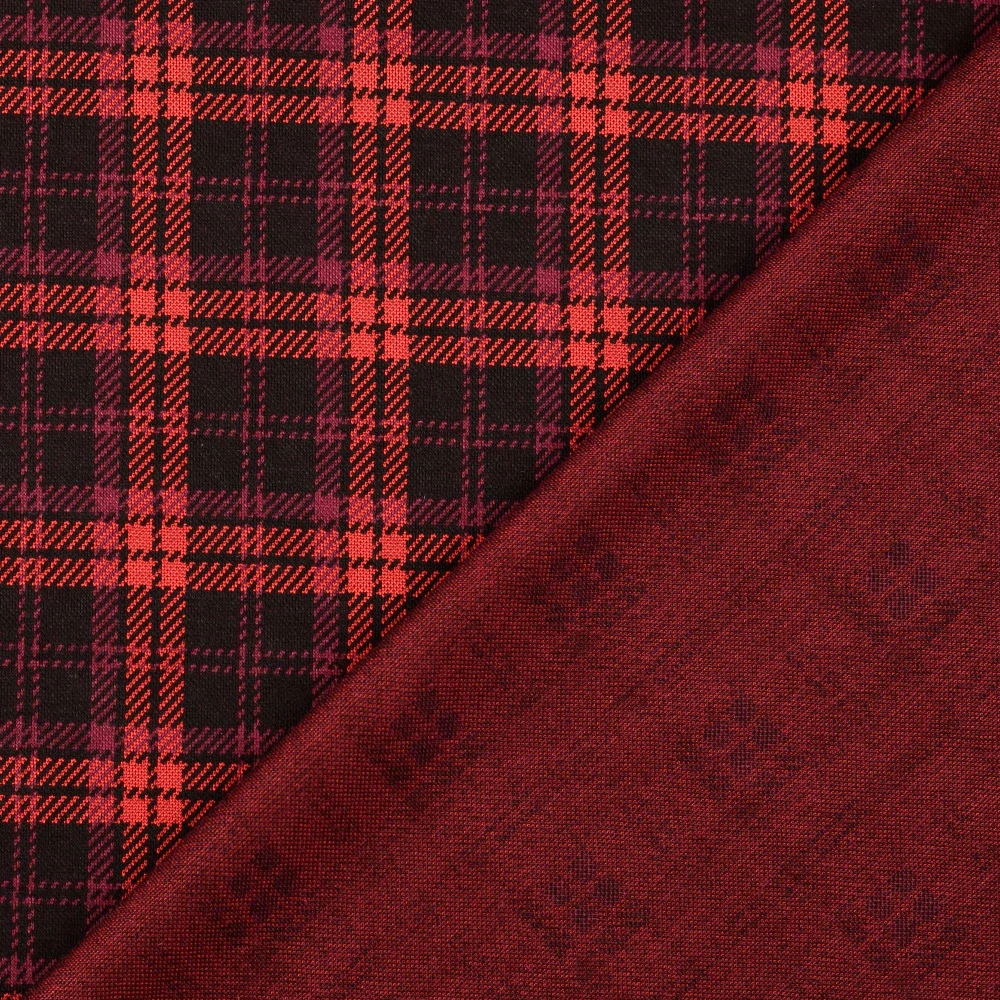 Jacquard Káro červené (E)