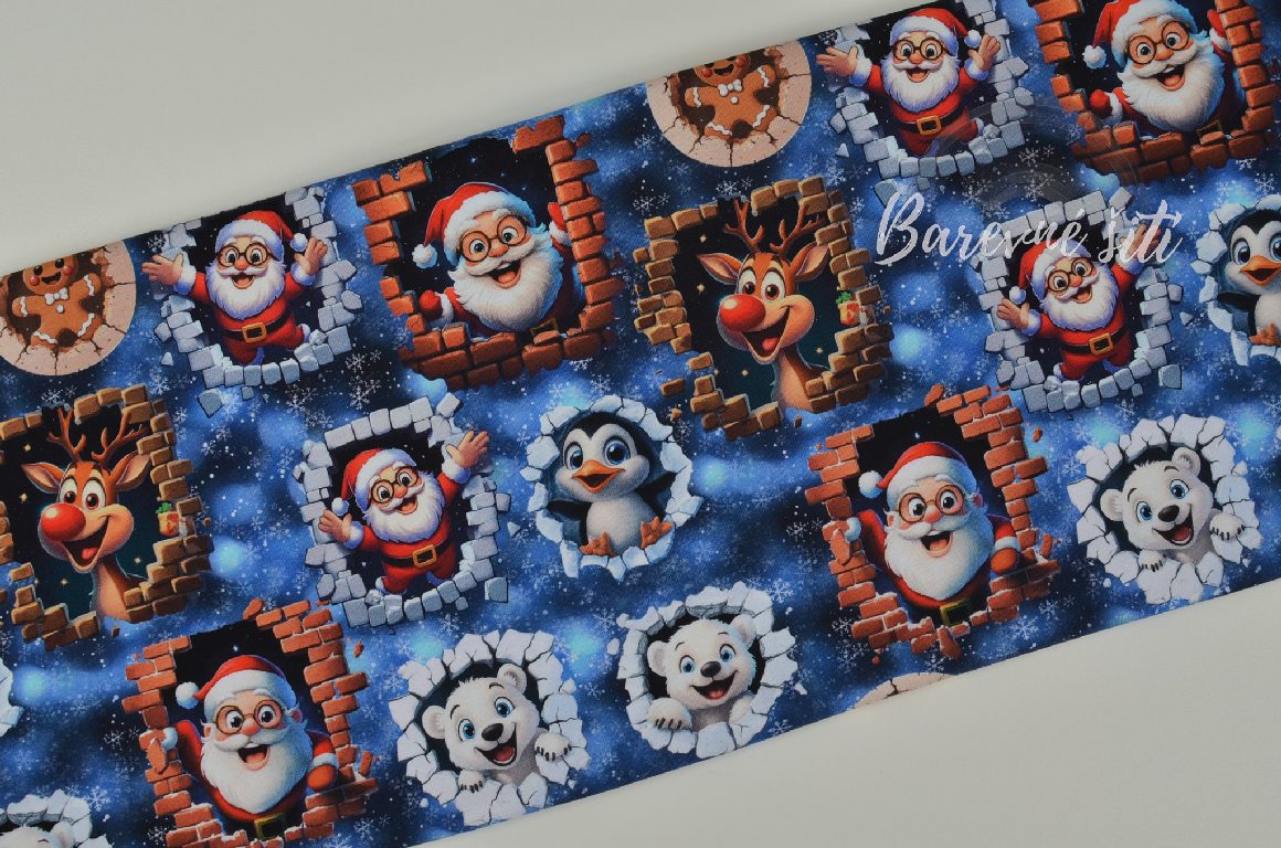 Úplet, Vánoční Santa, sob, méďa (E)