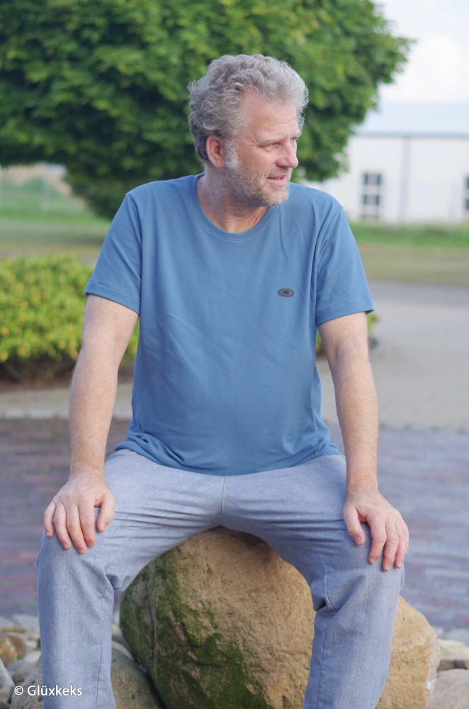 Piké, bavlněný úplet STAROMODRÁ (E)