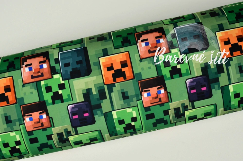 Zimní softshell Minecraft tváře (E)