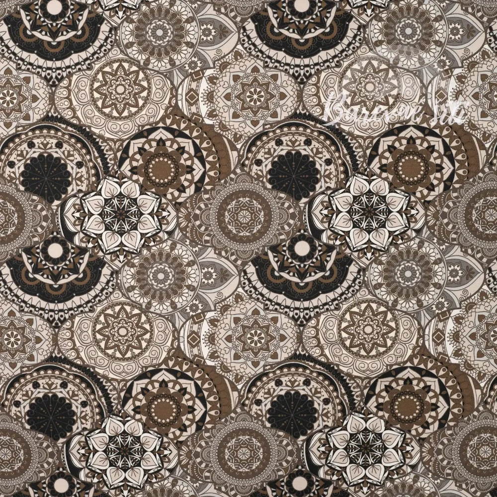 Teplákovina Mandala Orient Hnědošedá (E)