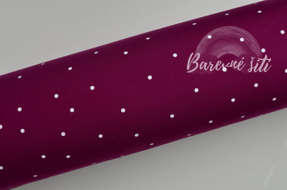 Úplet, Purpurová bílé puntíky (E) 0,95m/ks