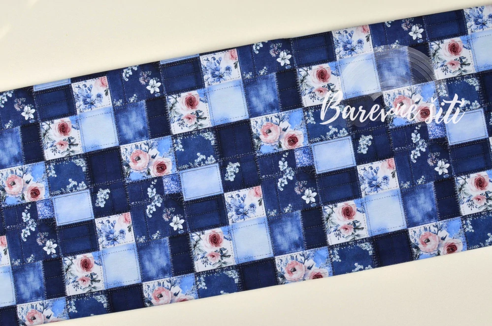 Úplet, Denim patchwork (E) 1,20m/ks