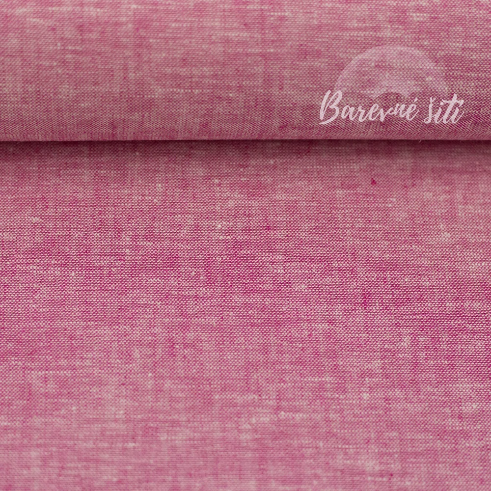 Len s bavlnou Jeans efekt Fuchsie (E) 0,90m/ks
