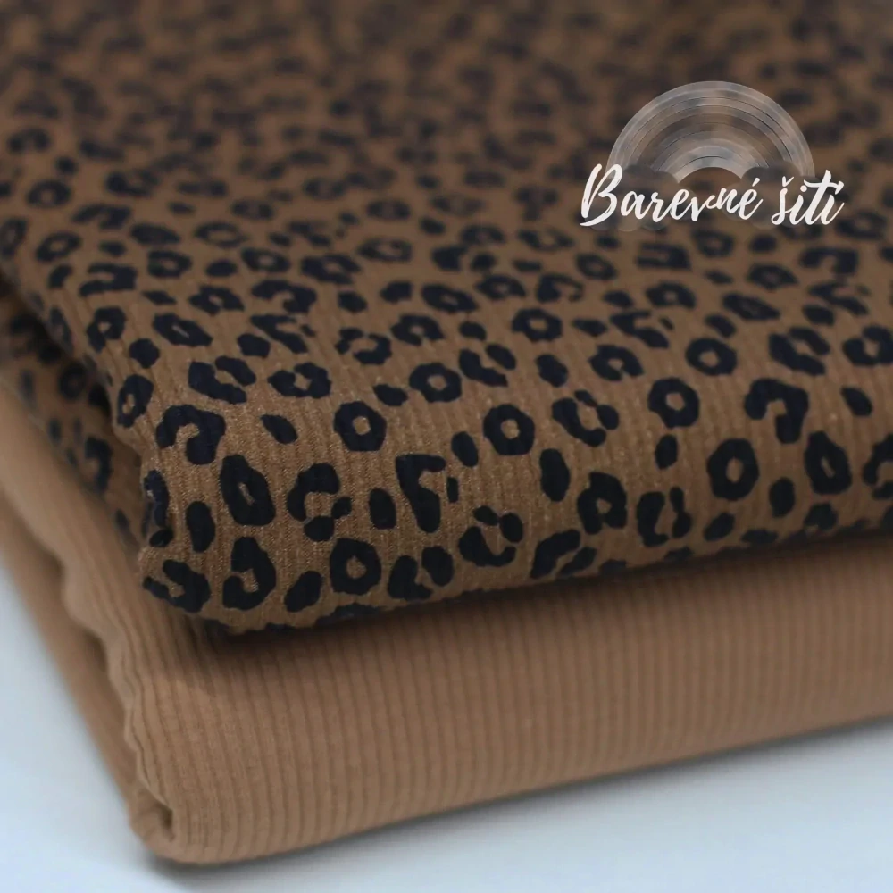 Žebrovaný úplet, Leopard hnědý (E)