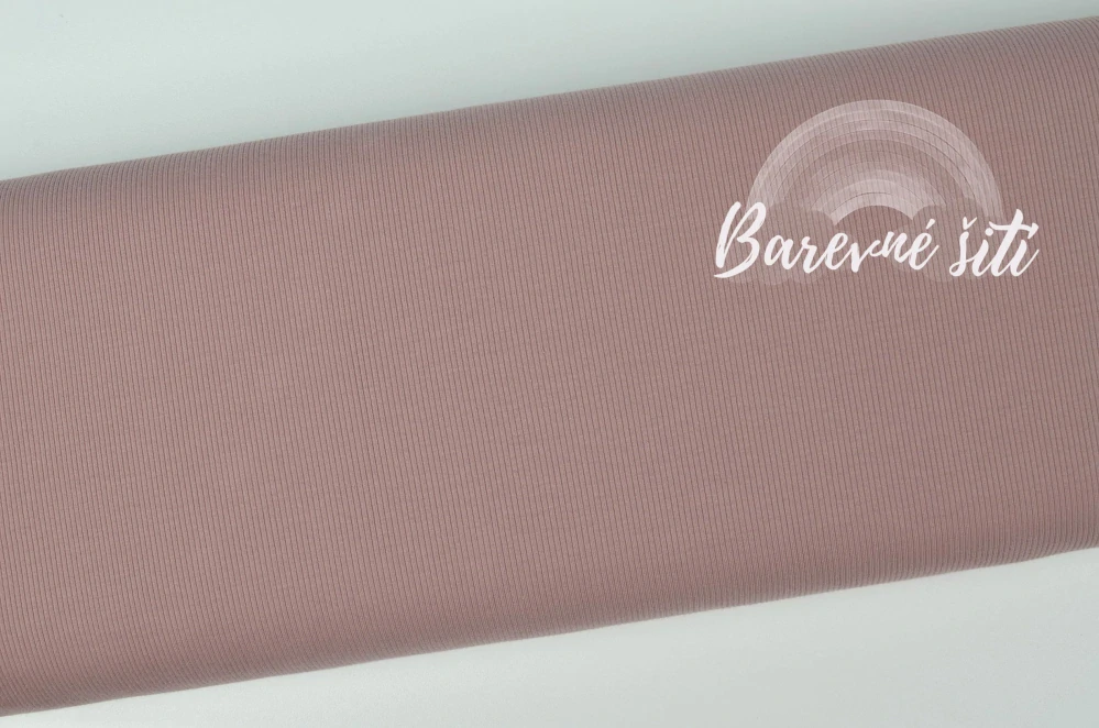 Žebrovaný úplet, Mauve (E)