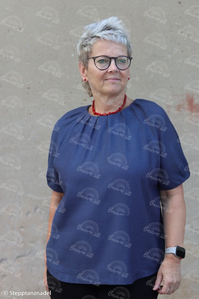 Košilovina, chambray Mika Modrošedá (E)