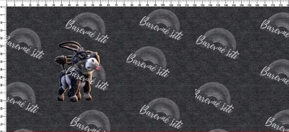 Úplet, Oslík šedý melír, panel (E)