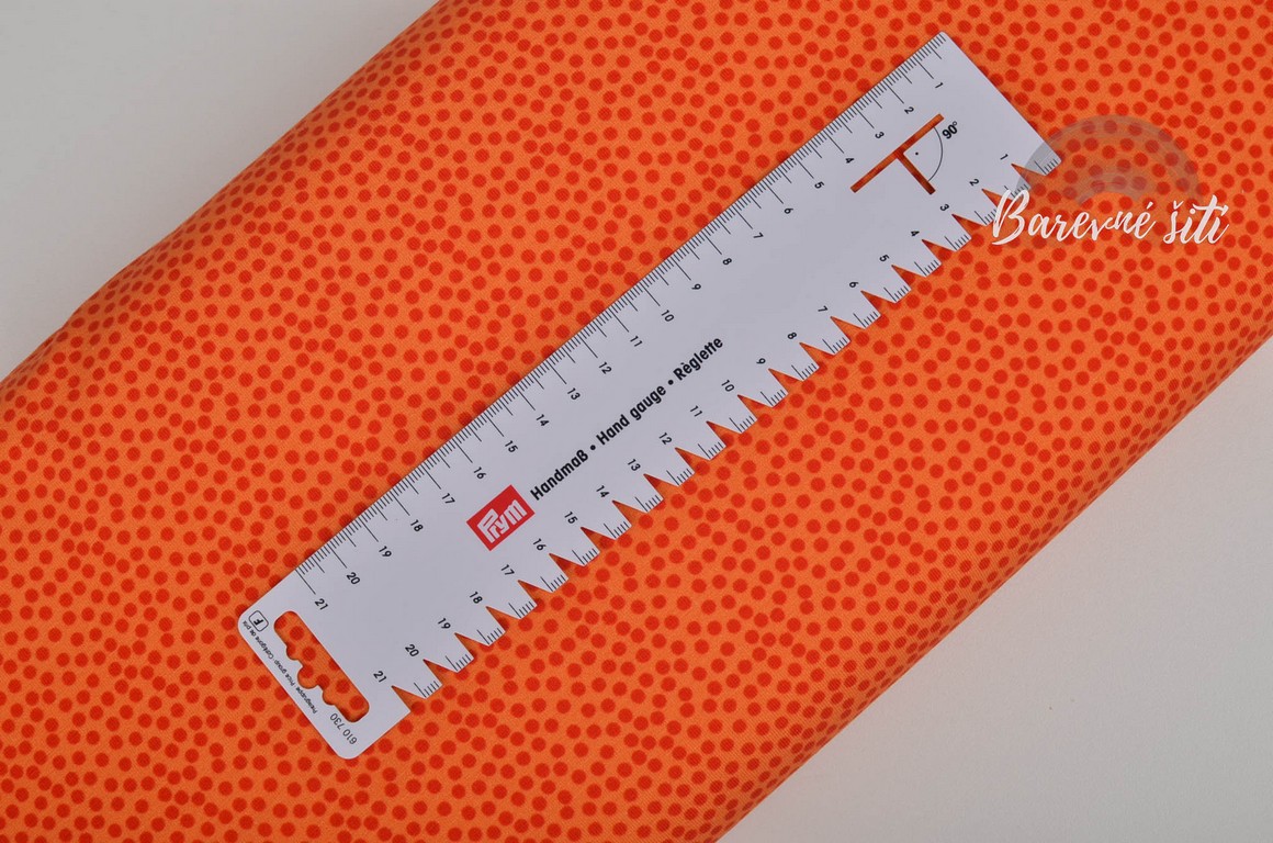 Úplet drobné puntíčky ORANŽOVÉ (E) 1m/ks