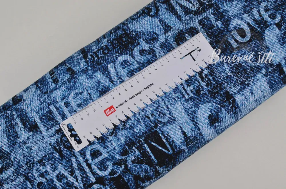 Úplet Denim blue, písmo (E)