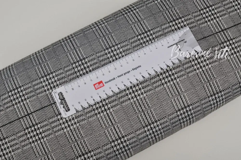 Jacquard Káro kohoutí stopy (E) 0,65m/Ks