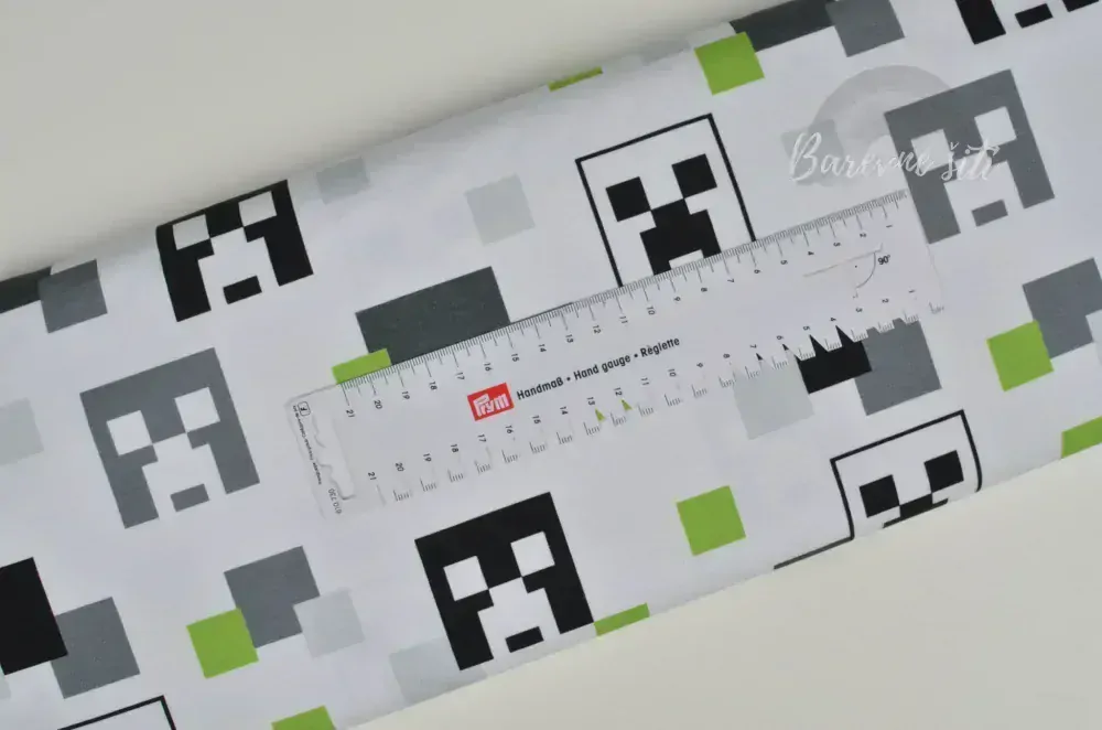 Úplet, Creeper Minecraft bílá (E)