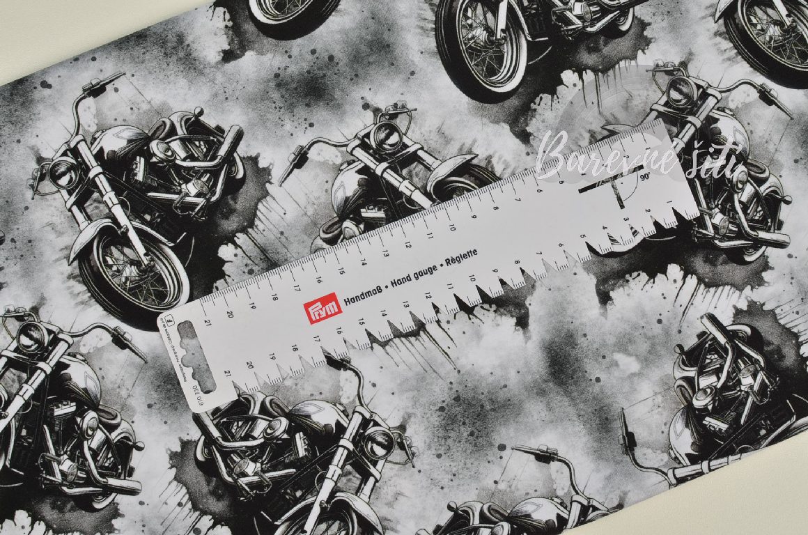 Teplákovina Černobílé motorky (E)