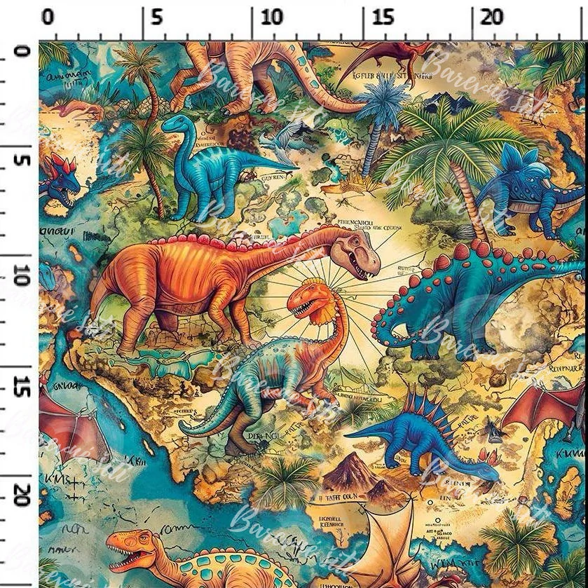 Zimní softshell Dinosauři na mapce PŘEDOBJEDNÁVKA (P)