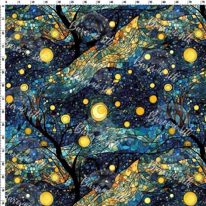Zimní softshell Van Goghovo hvězdná noc PŘEDOBJEDNÁVKA (P)
