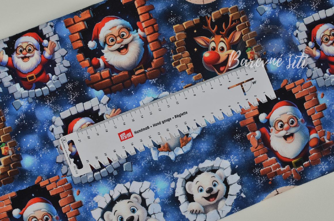 Úplet, Vánoční Santa, sob, méďa (E)