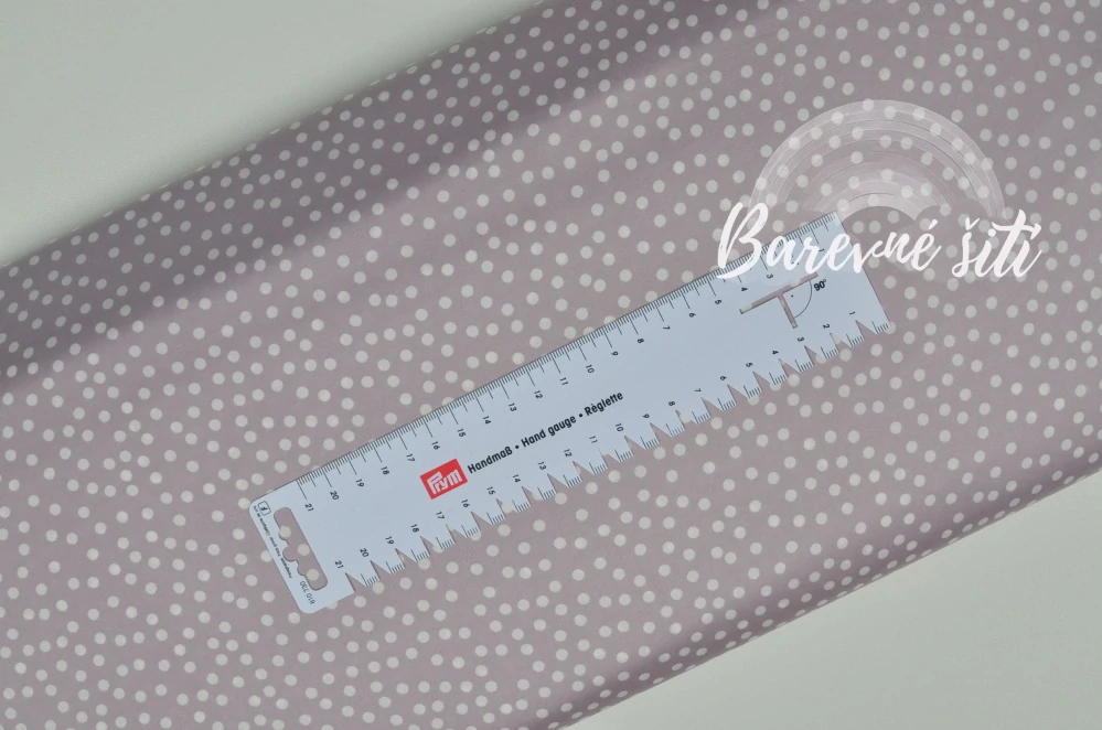 Hedvábí Dubaj, Velké puntíky na starorůžové (E) 1,40m/ks