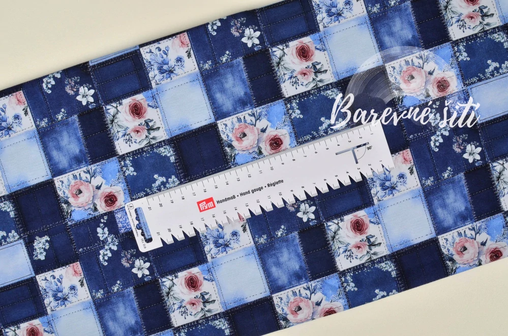 Úplet, Denim patchwork (E) 1,20m/ks