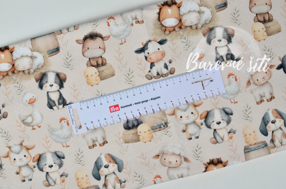 Úplet, Zvířátka ze statku doplňková krémová (E)