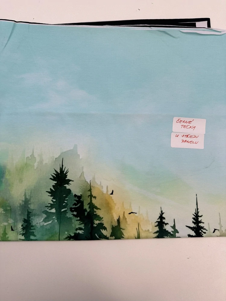 Úplet, Zelenkavý lesík, panel (E) II. jakost - černé tečky