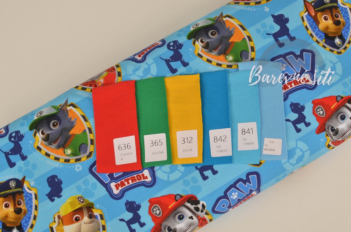 Úplet, Tlapková patrola pruhy modrá (E)