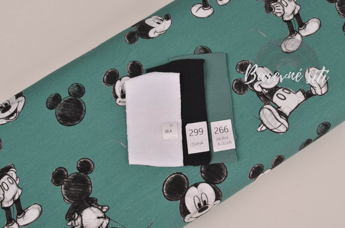 Úplet Mickey na zelenkavé (E)