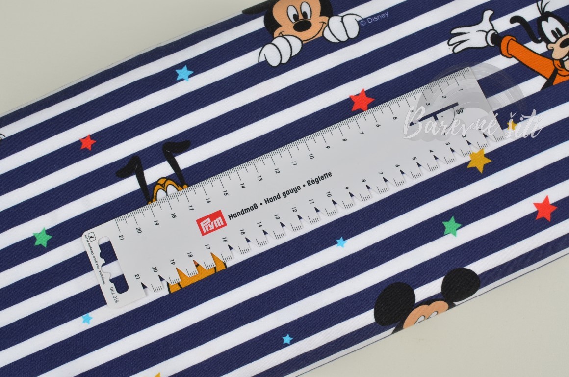 Úplet Mickeyho klubík modré pruhy (E) 0,6m/ks