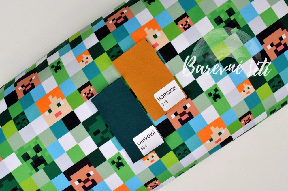 Zimní softshell Minecraft kostičky (E)
