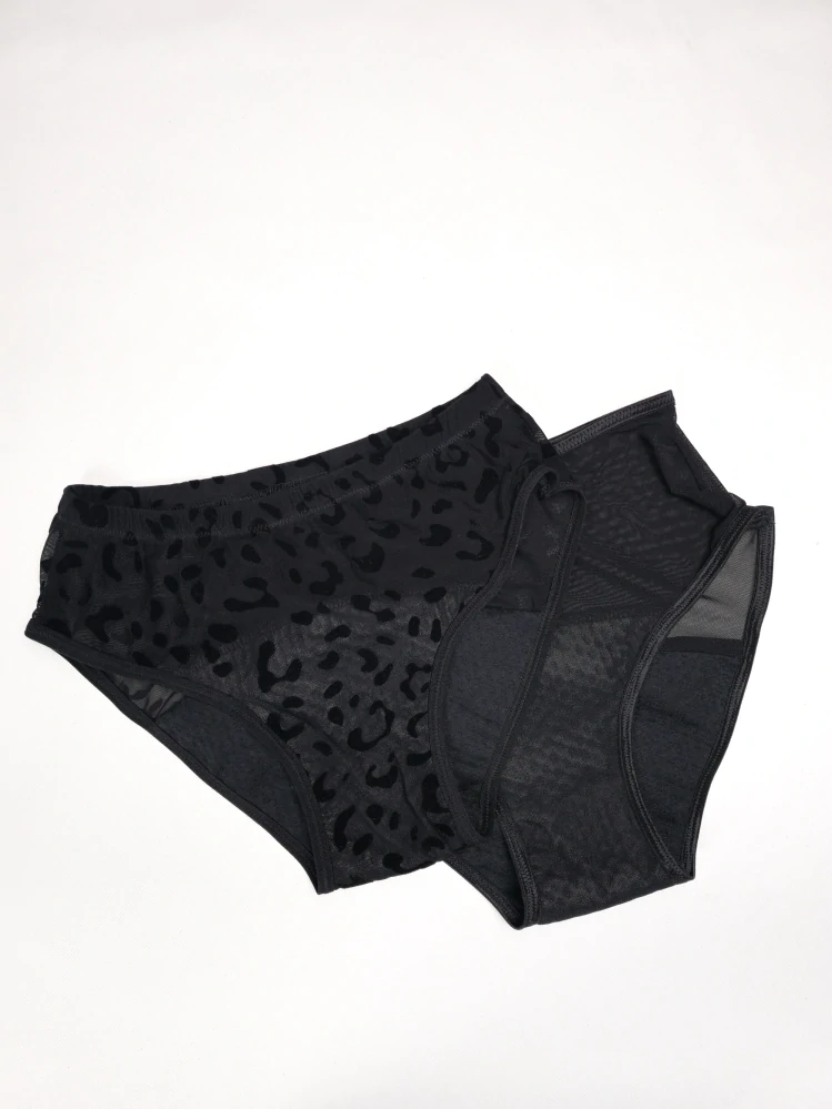 Absorpční materiál s PU zátěrem na menstruační kalhotky a vložky, černá (E)
