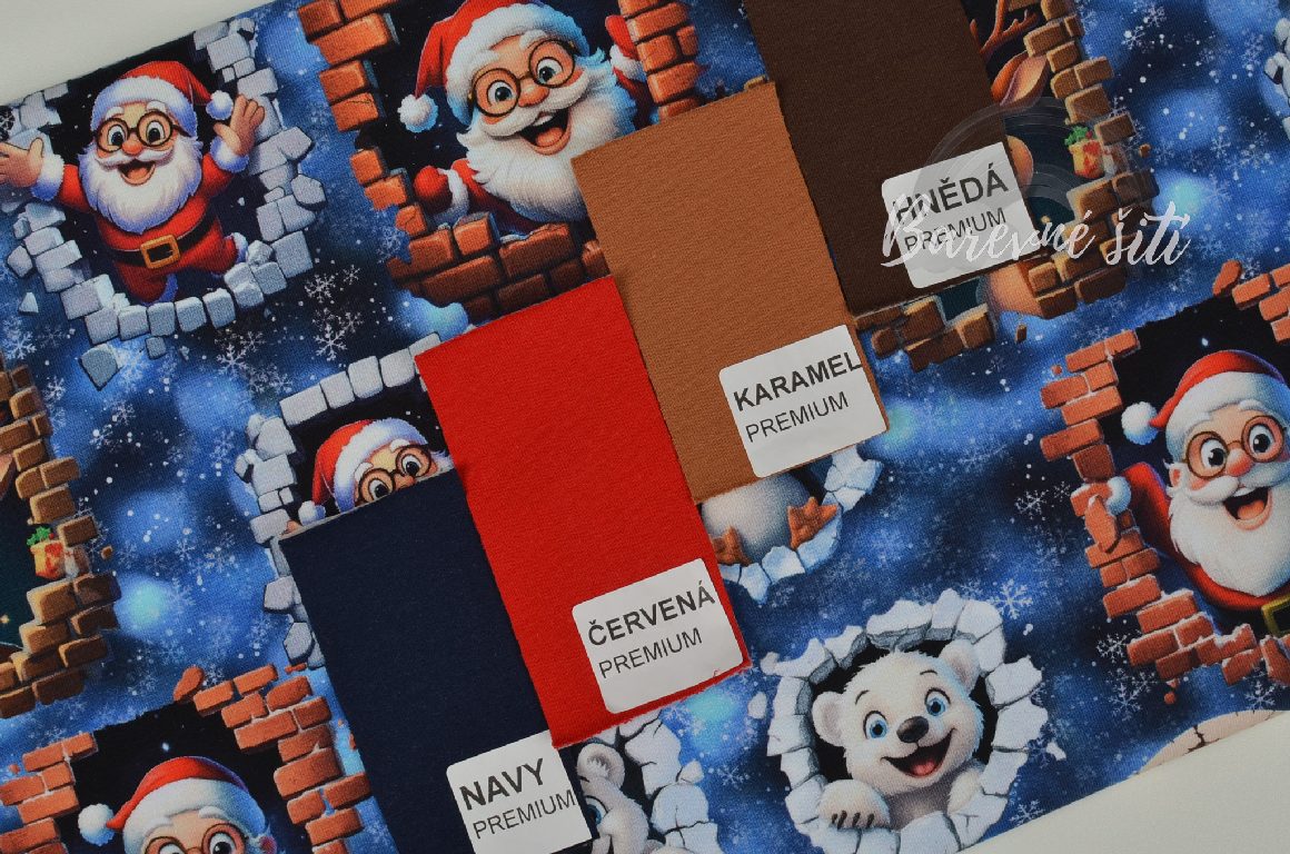 Úplet, Vánoční Santa, sob, méďa (E)