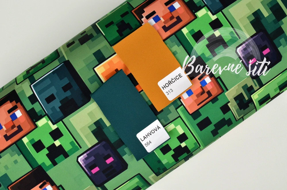 Zimní softshell Minecraft tváře (E)