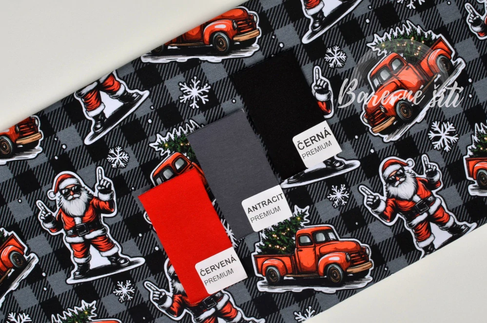 Úplet, Santa na šedočerném káru (E)