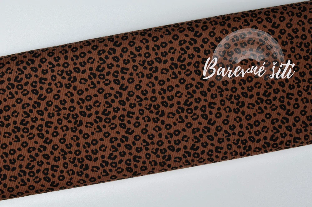 Žebrovaný úplet, Leopard hnědý (E)