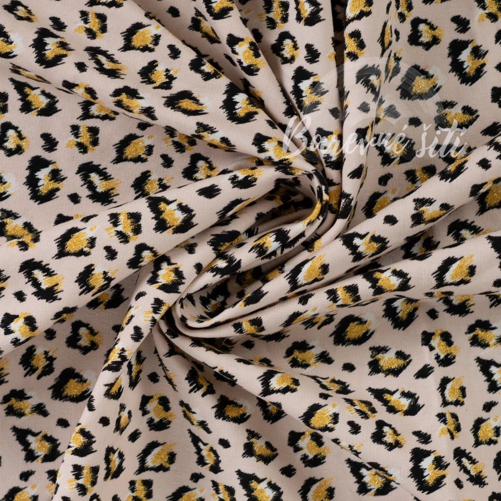Teplákovina, Leopard pískový s glitry (E)