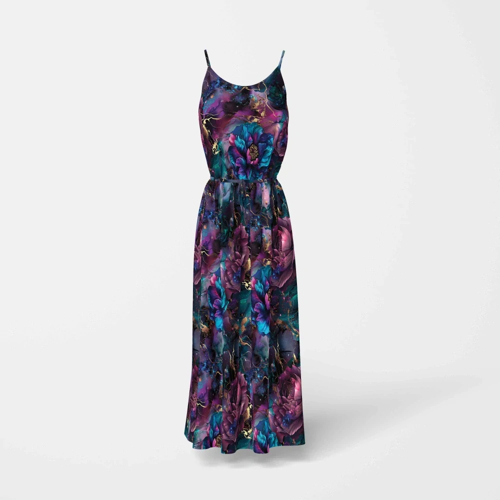 Silky, Fialovo purpurové růže se zlatou (E)