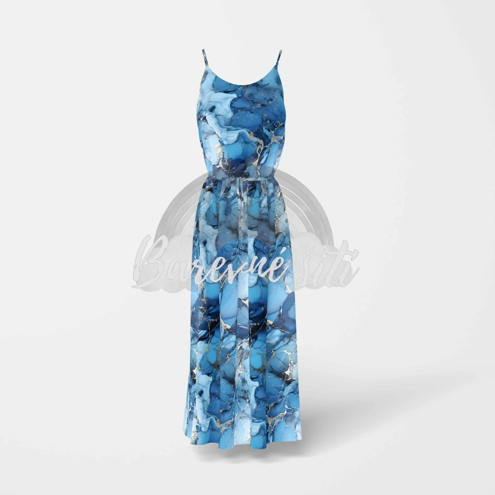 Silky, Modrý světlejší mramor se zlatou (E)