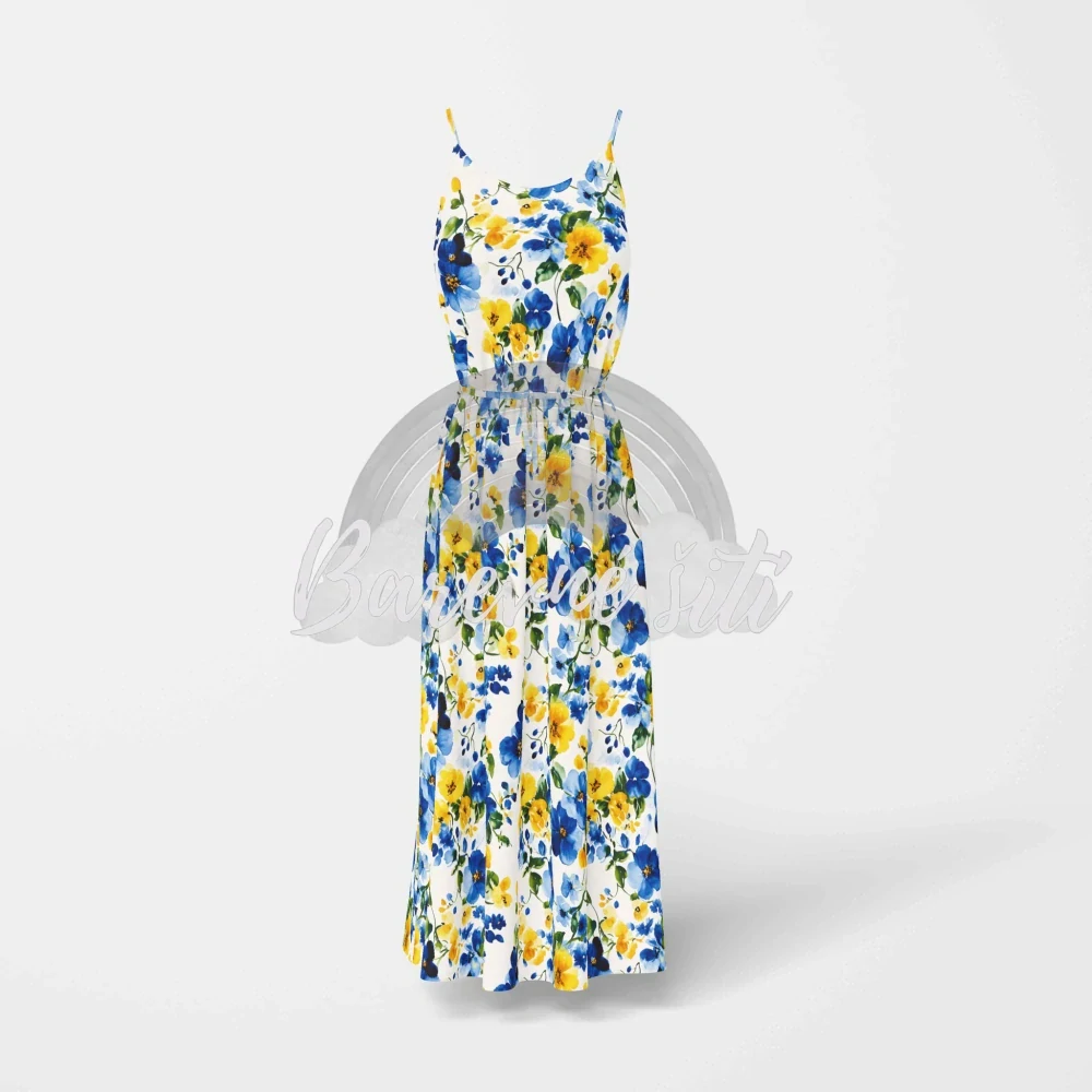 Venezia, Žluté a modré květy na bílé (E)