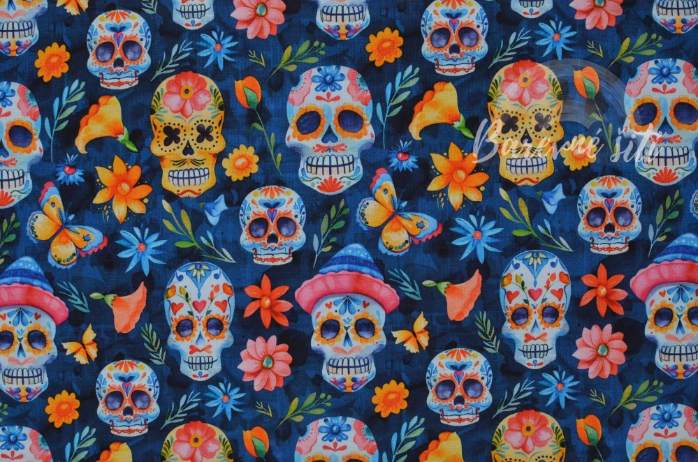 Úplet, Barevné muertos na modré (E)