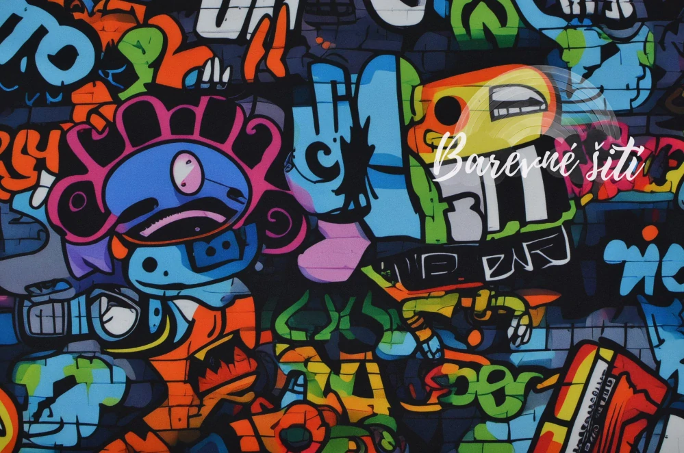 Zimní softshell Bláznivé graffiti na zdi (E)