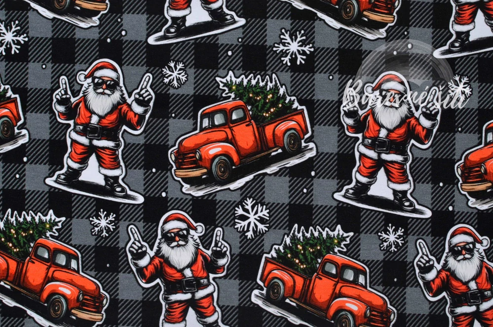 Úplet, Santa na šedočerném káru (E)