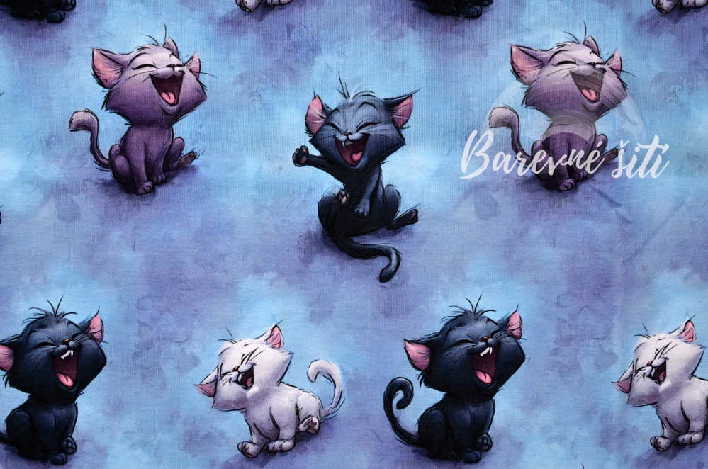 Úplet, Mňoukající koťátka na modrošedé (E)