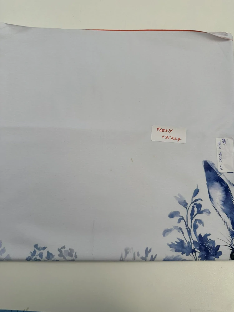 Úplet, Modrobílý zajíček, panel (E) II. jakost - fleky