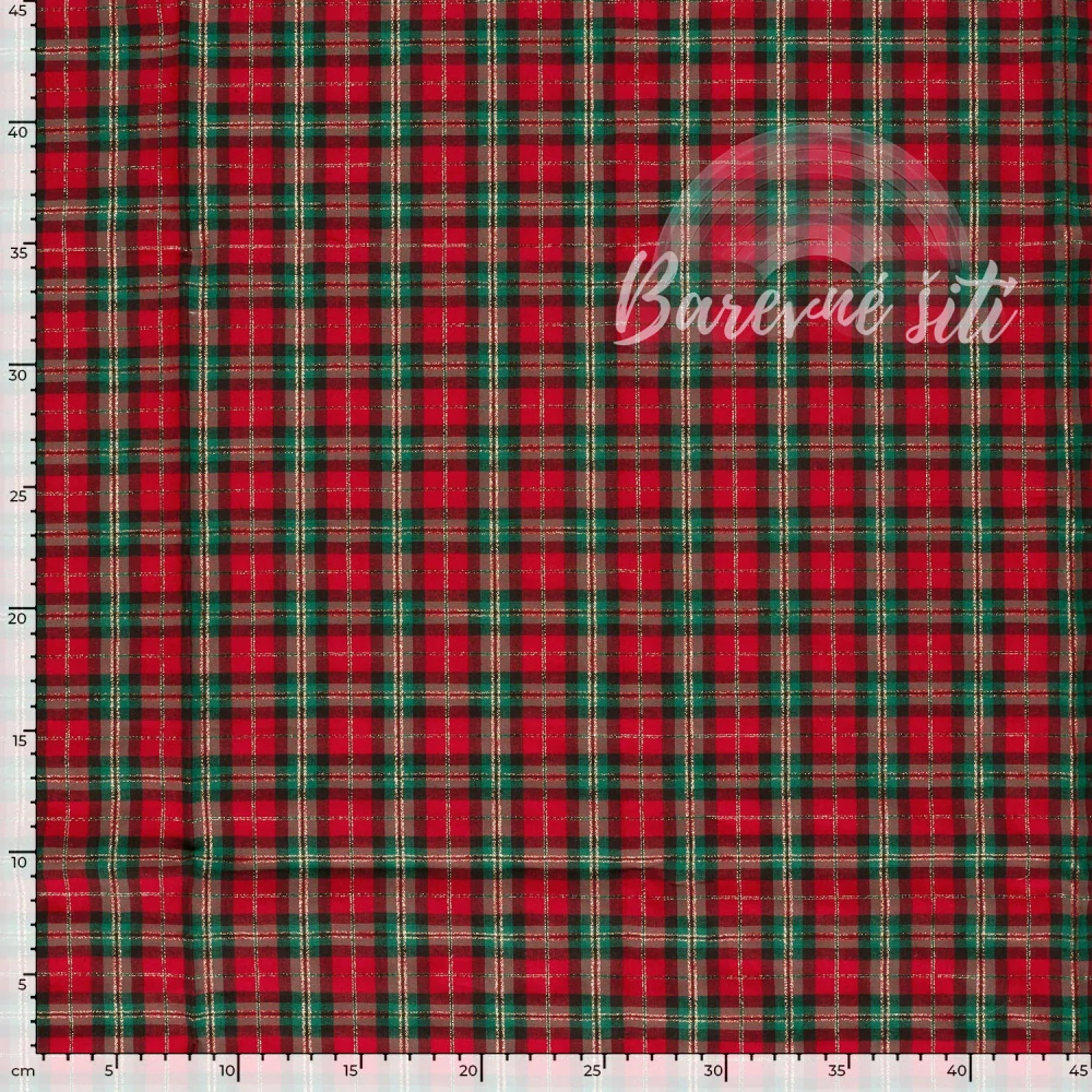 Plátno, Vánoční kostka Tartan 003 (E)