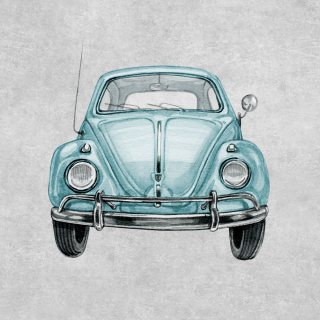 Teplákovina, Retro brouk, panel (E)