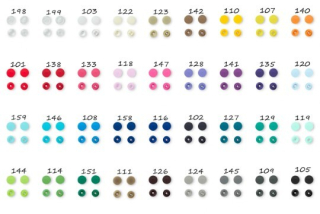 Plastové patentky Color Snaps (E) - výprodej některých barev
