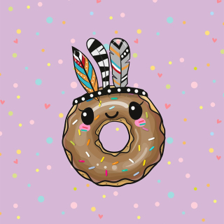 Teplákovina Party donut Indián, panel (E)