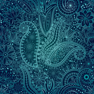 Úplet Modrozelené ornamenty (E)